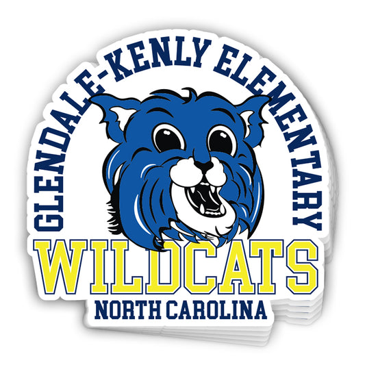 GKE Wildcats Decal (Logo + Arch) (3.78"x3.72")
